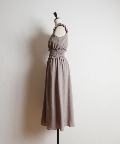 tocco closet（トッコ　クローゼット）の「２ＷＡＹショルダーシャーリングフリルワンピース（ワンピース・レディース・ピンク/グレイッシュベージュ/ブラック・M）」の19枚目の写真