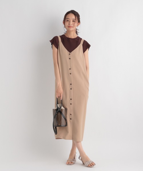 Andemiu(アンデミュウ)の「フロントボタンジャンスカ958546(ジャンパースカート・レディース・ブラック/ベージュ/ブラウン・SMALL/MEDIUM)」の21枚目の写真