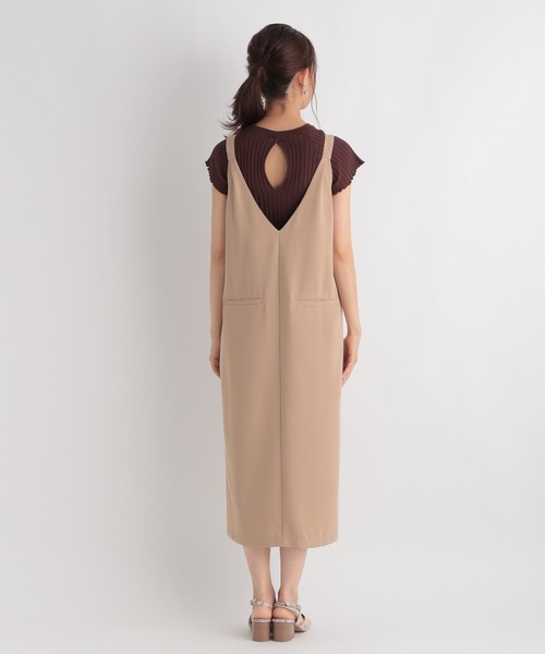 Andemiu(アンデミュウ)の「フロントボタンジャンスカ958546(ジャンパースカート・レディース・ブラック/ベージュ/ブラウン・SMALL/MEDIUM)」の7枚目の写真