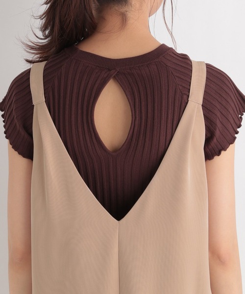 Andemiu(アンデミュウ)の「フロントボタンジャンスカ958546(ジャンパースカート・レディース・ブラック/ベージュ/ブラウン・SMALL/MEDIUM)」の8枚目の写真