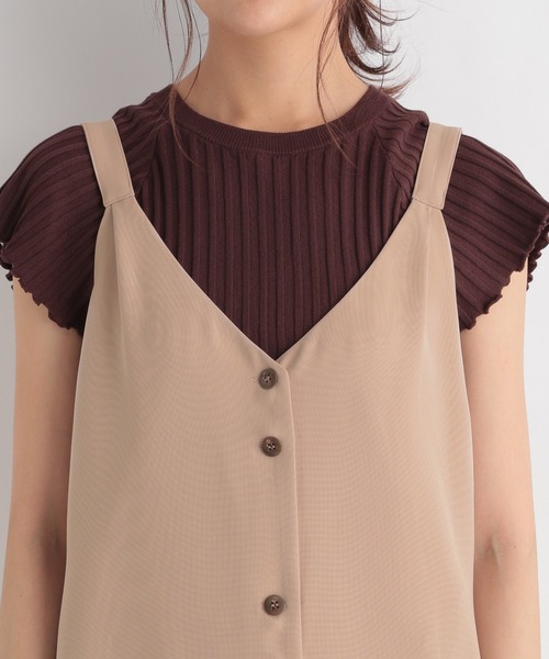 Andemiu(アンデミュウ)の「フロントボタンジャンスカ958546(ジャンパースカート・レディース・ブラック/ベージュ/ブラウン・SMALL/MEDIUM)」の10枚目の写真