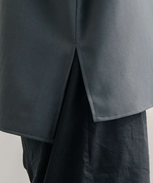 epnok(エプノック)の「サイドスリットジョーゼットシャツ(シャツ/ブラウス・メンズ・ベージュ/ダークグレー・SMALL/MEDIUM/LARGE)」の18枚目の写真