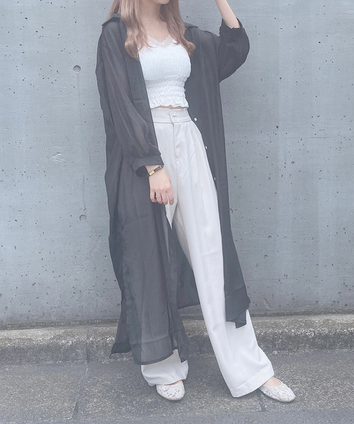 【Crea titty&Co.PETIT】シアーロングシャツ