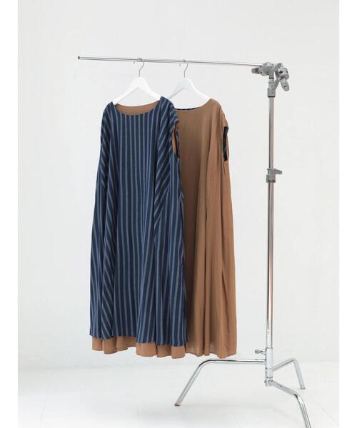 AMERICAN HOLIC（アメリカンホリック）の「リバーシブルツートンカラーワンピース（ワンピース・レディース・ストライプ/その他14/チャコールグレー/モカ・FREE）」の10枚目の写真