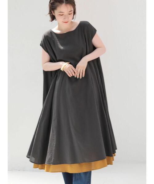 AMERICAN HOLIC（アメリカンホリック）の「リバーシブルツートンカラーワンピース（ワンピース・レディース・ストライプ/その他14/チャコールグレー/モカ・FREE）」の21枚目の写真