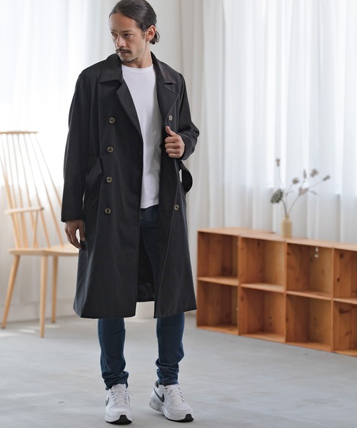 CAMBIO（カンビオ）の「mj8075-コーデュロイ切り替えトレンチコート（トレンチコート・メンズ・ブラック系その他/ベージュ/ブラック・S/L/M）」の12枚目の写真