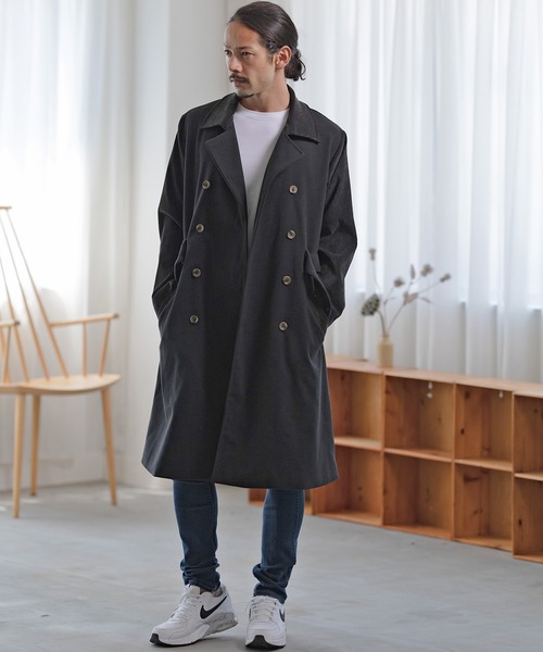 CAMBIO（カンビオ）の「mj8075-コーデュロイ切り替えトレンチコート（トレンチコート・メンズ・ブラック系その他/ベージュ/ブラック・S/L/M）」の16枚目の写真