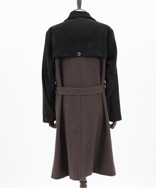 CAMBIO（カンビオ）の「mj8075-コーデュロイ切り替えトレンチコート（トレンチコート・メンズ・ブラック系その他/ベージュ/ブラック・S/L/M）」の22枚目の写真