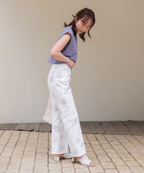 Kastane(カスタネ)の「絞り染めパンツ(その他パンツ・レディース・パープル/グレー・1/2)」の3枚目の写真