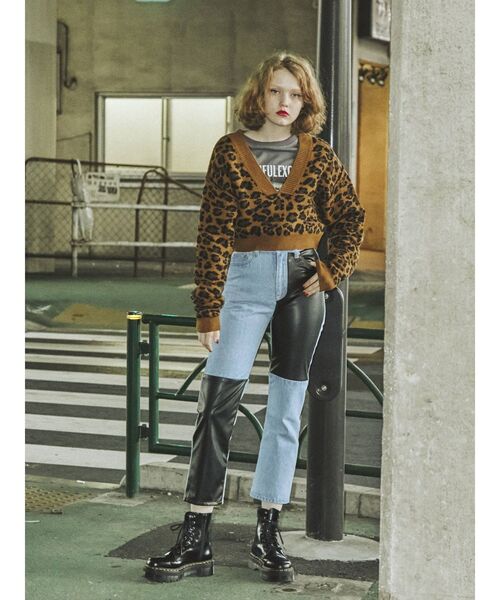 jouetie（ジュエティ）の「レイヤードVネックニット【セットアイテム/2WAY】（ニット/セーター・レディース・ブラウン/レッド/アイボリー/ブルー・MEDIUM）」の10枚目の写真