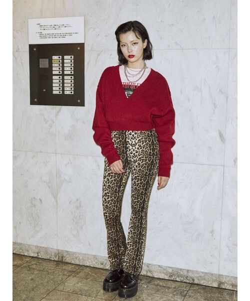 jouetie（ジュエティ）の「レイヤードVネックニット【セットアイテム/2WAY】（ニット/セーター・レディース・ブラウン/レッド/アイボリー/ブルー・MEDIUM）」の19枚目の写真