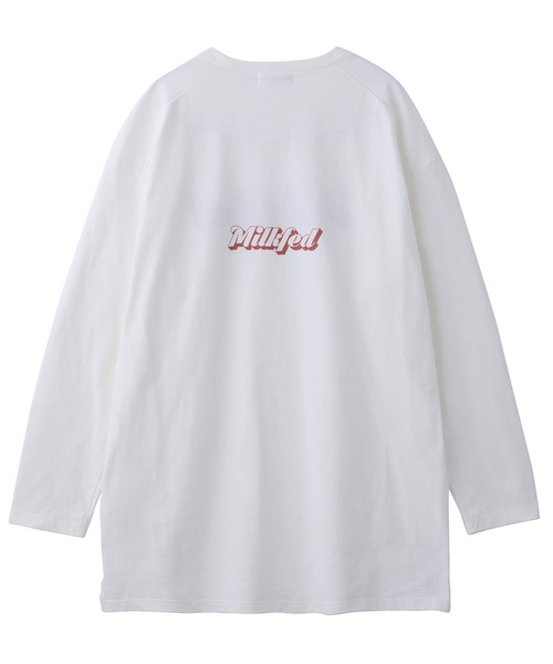 MILKFED.（ミルクフェド）の「GRADATION LOGO LONG TOP（Tシャツ/カットソー・レディース・ホワイト/ブラック/ネイビー・ONE SIZE）」の6枚目の写真