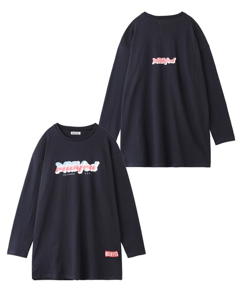 MILKFED.（ミルクフェド）の「GRADATION LOGO LONG TOP（Tシャツ/カットソー・レディース・ホワイト/ブラック/ネイビー・ONE SIZE）」の13枚目の写真
