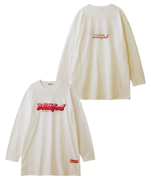 MILKFED.（ミルクフェド）の「GRADATION LOGO LONG TOP（Tシャツ/カットソー・レディース・ホワイト/ブラック/ネイビー・ONE SIZE）」の20枚目の写真