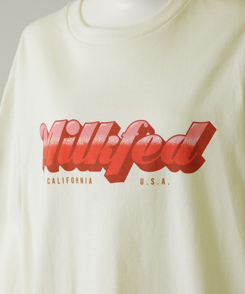 MILKFED.（ミルクフェド）の「GRADATION LOGO LONG TOP（Tシャツ/カットソー・レディース・ホワイト/ブラック/ネイビー・ONE SIZE）」の16枚目の写真