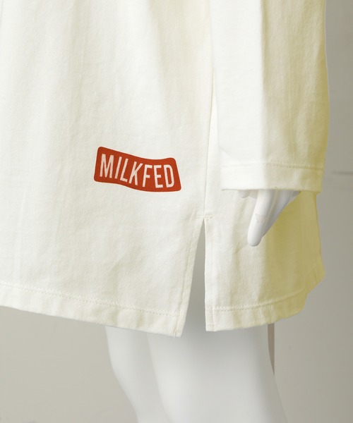 MILKFED.（ミルクフェド）の「GRADATION LOGO LONG TOP（Tシャツ/カットソー・レディース・ホワイト/ブラック/ネイビー・ONE SIZE）」の17枚目の写真