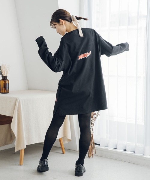MILKFED.（ミルクフェド）の「GRADATION LOGO LONG TOP（Tシャツ/カットソー・レディース・ホワイト/ブラック/ネイビー・ONE SIZE）」の21枚目の写真