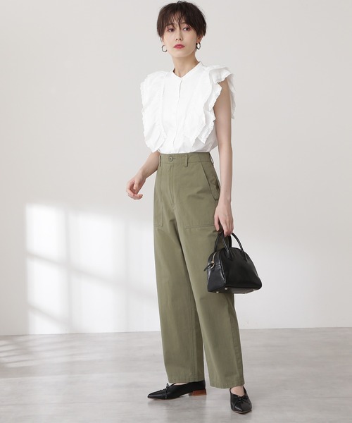 N.（N. Natural Beauty Basic）（エヌエヌナチュラルビューティーベーシック）の「ベイカーパンツ（その他パンツ・レディース・カーキ/ピンク・SMALL/MEDIUM）」の8枚目の写真