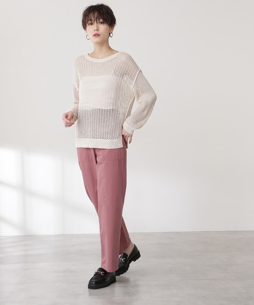 N.（N. Natural Beauty Basic）（エヌエヌナチュラルビューティーベーシック）の「ベイカーパンツ（その他パンツ・レディース・カーキ/ピンク・SMALL/MEDIUM）」の4枚目の写真