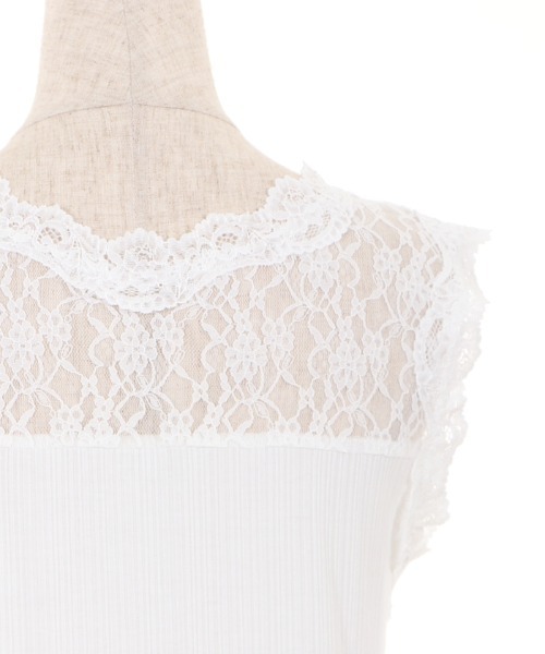 axes femme（アクシーズファム）の「ビスチェ切替レースタンク（タンクトップ・レディース・ホワイト/ブラック/ピンク・MEDIUM）」の11枚目の写真