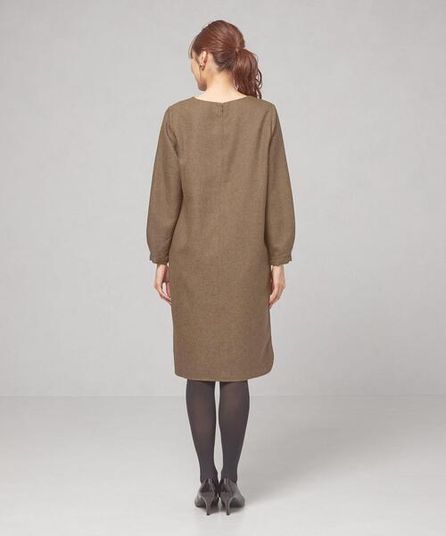 closet story（クローゼットストーリー）の「＜closet story（クローゼットストーリー）＞ツイード サック Vネック ワンピース -ウォッシャブル-（ワンピース・レディース・ダークグレー/ダークグリーン/ブラウン・FREE）」の15枚目の写真