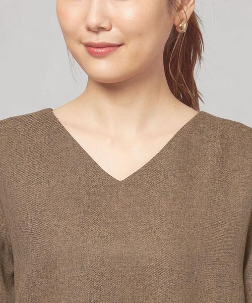 closet story（クローゼットストーリー）の「＜closet story（クローゼットストーリー）＞ツイード サック Vネック ワンピース -ウォッシャブル-（ワンピース・レディース・ダークグレー/ダークグリーン/ブラウン・FREE）」の11枚目の写真