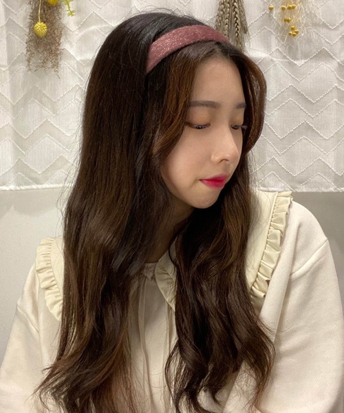 WEGO（ウィゴー）の「WEGO/ハラコワイドカチューシャ（カチューシャ・レディース・その他1/ベージュ/その他3/その他2/オフホワイト/ピンク・FREE）」の4枚目の写真