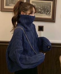 タートルケーブルニット
