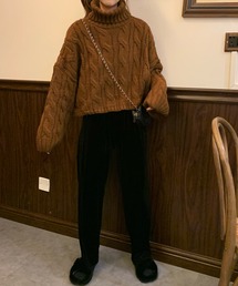 タートルケーブルニット
