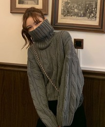 タートルケーブルニット