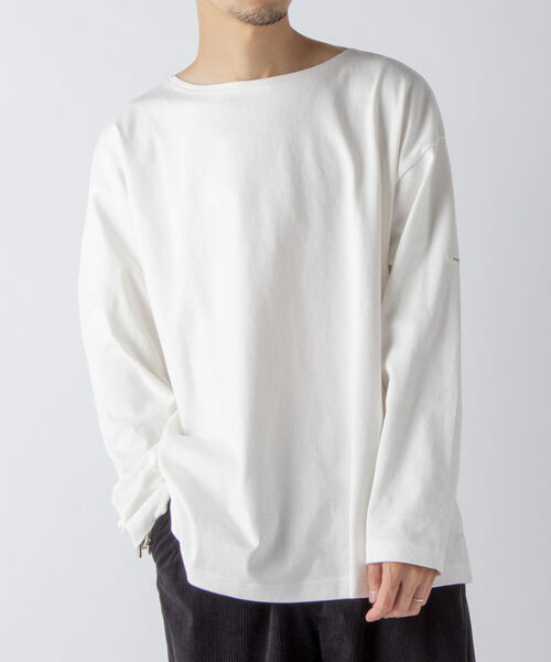 NOLLEY'S goodman(ノーリーズグッドマン)の「【WORK ABOUT/ワークアバウト】BRETAGNE SHIRT ワイドシルエット バスクシャツ(Tシャツ/カットソー・メンズ・グリーン系その他/ホワイト/ブルー系その他/ライトグリーン/ダークブルー・L/M/S)」の2枚目の写真