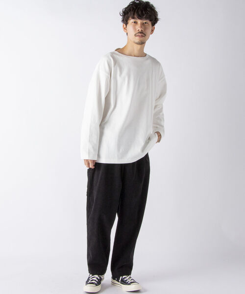 NOLLEY'S goodman(ノーリーズグッドマン)の「【WORK ABOUT/ワークアバウト】BRETAGNE SHIRT ワイドシルエット バスクシャツ(Tシャツ/カットソー・メンズ・グリーン系その他/ホワイト/ブルー系その他/ライトグリーン/ダークブルー・L/M/S)」の8枚目の写真