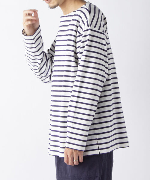 NOLLEY'S goodman(ノーリーズグッドマン)の「【WORK ABOUT/ワークアバウト】BRETAGNE SHIRT ワイドシルエット バスクシャツ(Tシャツ/カットソー・メンズ・グリーン系その他/ホワイト/ブルー系その他/ライトグリーン/ダークブルー・L/M/S)」の16枚目の写真