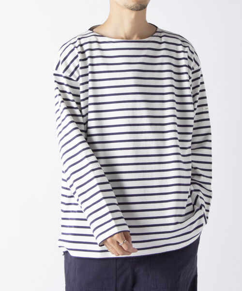 NOLLEY'S goodman(ノーリーズグッドマン)の「【WORK ABOUT/ワークアバウト】BRETAGNE SHIRT ワイドシルエット バスクシャツ(Tシャツ/カットソー・メンズ・グリーン系その他/ホワイト/ブルー系その他/ライトグリーン/ダークブルー・L/M/S)」の17枚目の写真