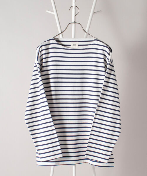 NOLLEY'S goodman(ノーリーズグッドマン)の「【WORK ABOUT/ワークアバウト】BRETAGNE SHIRT ワイドシルエット バスクシャツ(Tシャツ/カットソー・メンズ・グリーン系その他/ホワイト/ブルー系その他/ライトグリーン/ダークブルー・L/M/S)」の21枚目の写真