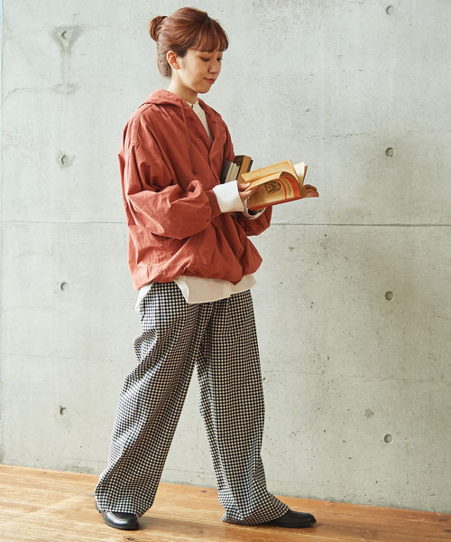 PAR ICI KLASSISK（パーリッシィクラシスク）の「フィンクスブロード伊吹染め アノラックパーカー (セットアップ対応)（その他アウター・レディース・レッド/グリーン/アイボリー・FREE）」の11枚目の写真