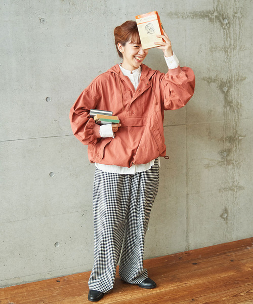 PAR ICI KLASSISK（パーリッシィクラシスク）の「フィンクスブロード伊吹染め アノラックパーカー (セットアップ対応)（その他アウター・レディース・レッド/グリーン/アイボリー・FREE）」の10枚目の写真