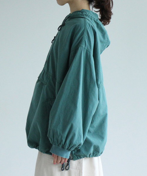 PAR ICI KLASSISK（パーリッシィクラシスク）の「フィンクスブロード伊吹染め アノラックパーカー (セットアップ対応)（その他アウター・レディース・レッド/グリーン/アイボリー・FREE）」の18枚目の写真