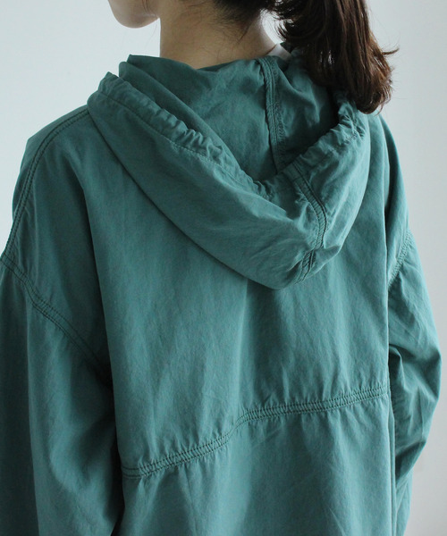 PAR ICI KLASSISK（パーリッシィクラシスク）の「フィンクスブロード伊吹染め アノラックパーカー (セットアップ対応)（その他アウター・レディース・レッド/グリーン/アイボリー・FREE）」の21枚目の写真