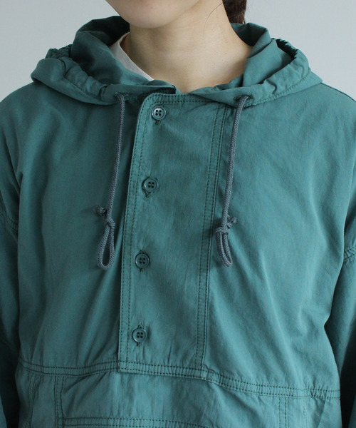 PAR ICI KLASSISK（パーリッシィクラシスク）の「フィンクスブロード伊吹染め アノラックパーカー (セットアップ対応)（その他アウター・レディース・レッド/グリーン/アイボリー・FREE）」の20枚目の写真