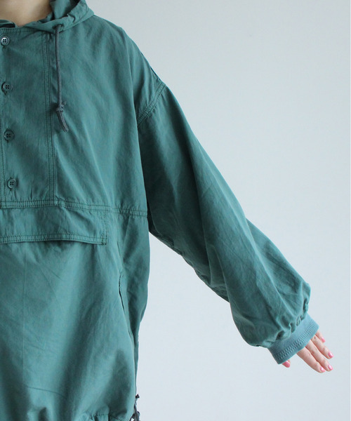 PAR ICI KLASSISK（パーリッシィクラシスク）の「フィンクスブロード伊吹染め アノラックパーカー (セットアップ対応)（その他アウター・レディース・レッド/グリーン/アイボリー・FREE）」の22枚目の写真