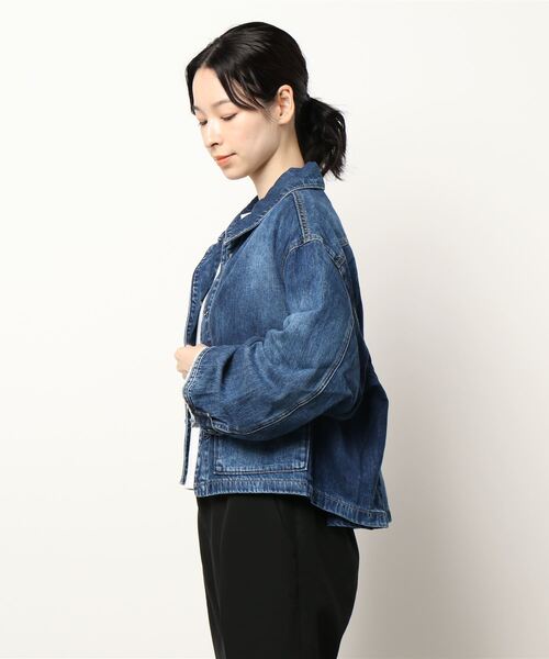 cepo（セポ）の「ショートデニムジャケット（デニムジャケット・レディース・ブラウン/ブルー系2/ベージュ・M）」の5枚目の写真