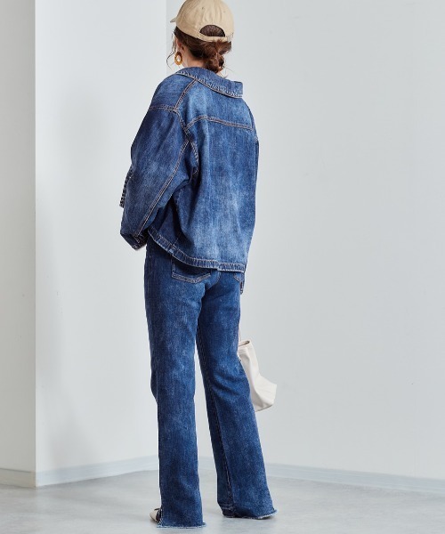 cepo（セポ）の「ショートデニムジャケット（デニムジャケット・レディース・ブラウン/ブルー系2/ベージュ・M）」の10枚目の写真