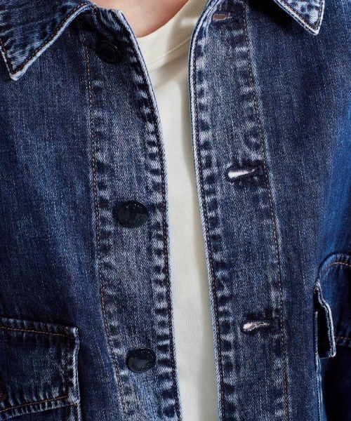 cepo（セポ）の「ショートデニムジャケット（デニムジャケット・レディース・ブラウン/ブルー系2/ベージュ・M）」の11枚目の写真