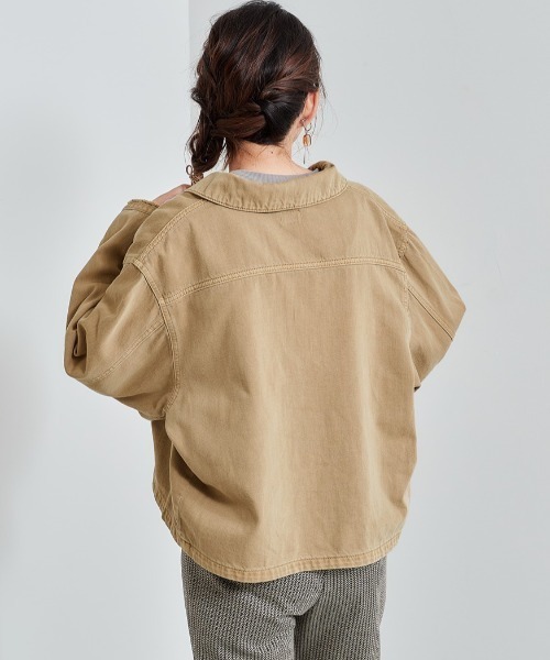 cepo（セポ）の「ショートデニムジャケット（デニムジャケット・レディース・ブラウン/ブルー系2/ベージュ・M）」の15枚目の写真