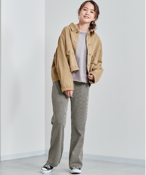 cepo（セポ）の「ショートデニムジャケット（デニムジャケット・レディース・ブラウン/ブルー系2/ベージュ・M）」の17枚目の写真