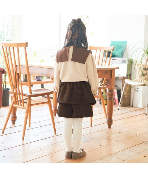 apres les cours(アプレレクール)の「WEB限定 コール天フリルショートパンツ(その他パンツ・キッズ・ブラウン/アイボリー/キャメル/ローズ・90/100/110/120/80/130/140)」の5枚目の写真