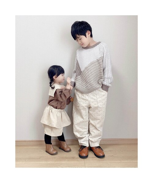 apres les cours(アプレレクール)の「WEB限定 コール天フリルショートパンツ(その他パンツ・キッズ・ブラウン/アイボリー/キャメル/ローズ・90/100/110/120/80/130/140)」の7枚目の写真