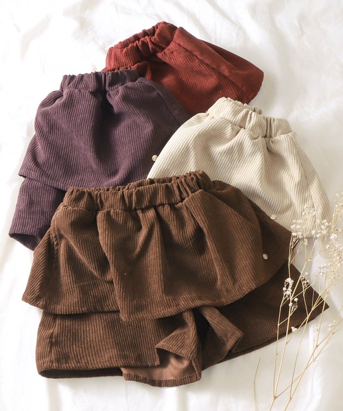 apres les cours(アプレレクール)の「WEB限定 コール天フリルショートパンツ(その他パンツ・キッズ・ブラウン/アイボリー/キャメル/ローズ・90/100/110/120/80/130/140)」の18枚目の写真