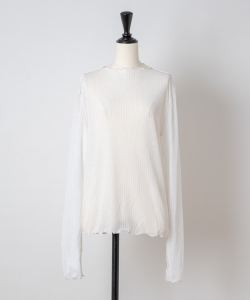 Rewde(ルゥデ)の「プチハイメロープルオーバー(1R15-09198)(Tシャツ/カットソー・レディース・ホワイト/ブラック/グリーン/モカ・M)」の2枚目の写真